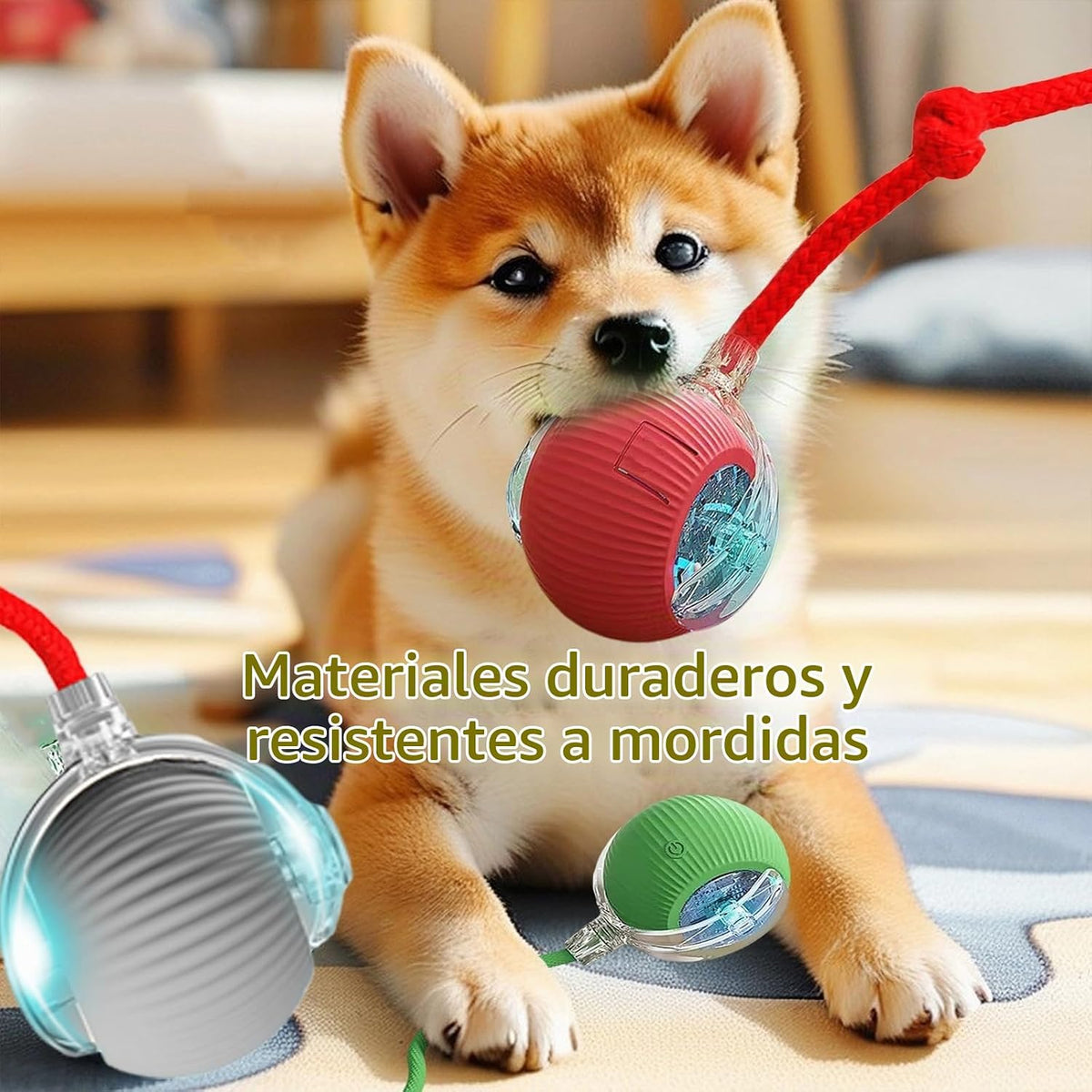 Pelota de juguete interactiva para perros y gatos, movimiento autom...