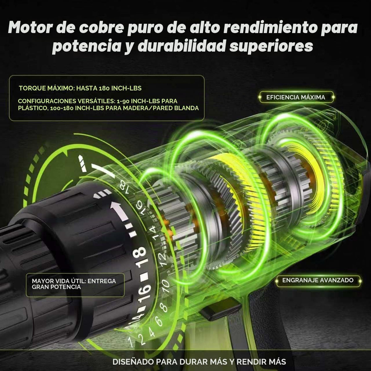 TIKEOL Juego de taladro inalámbrico de 12 V con batería y cargador,...