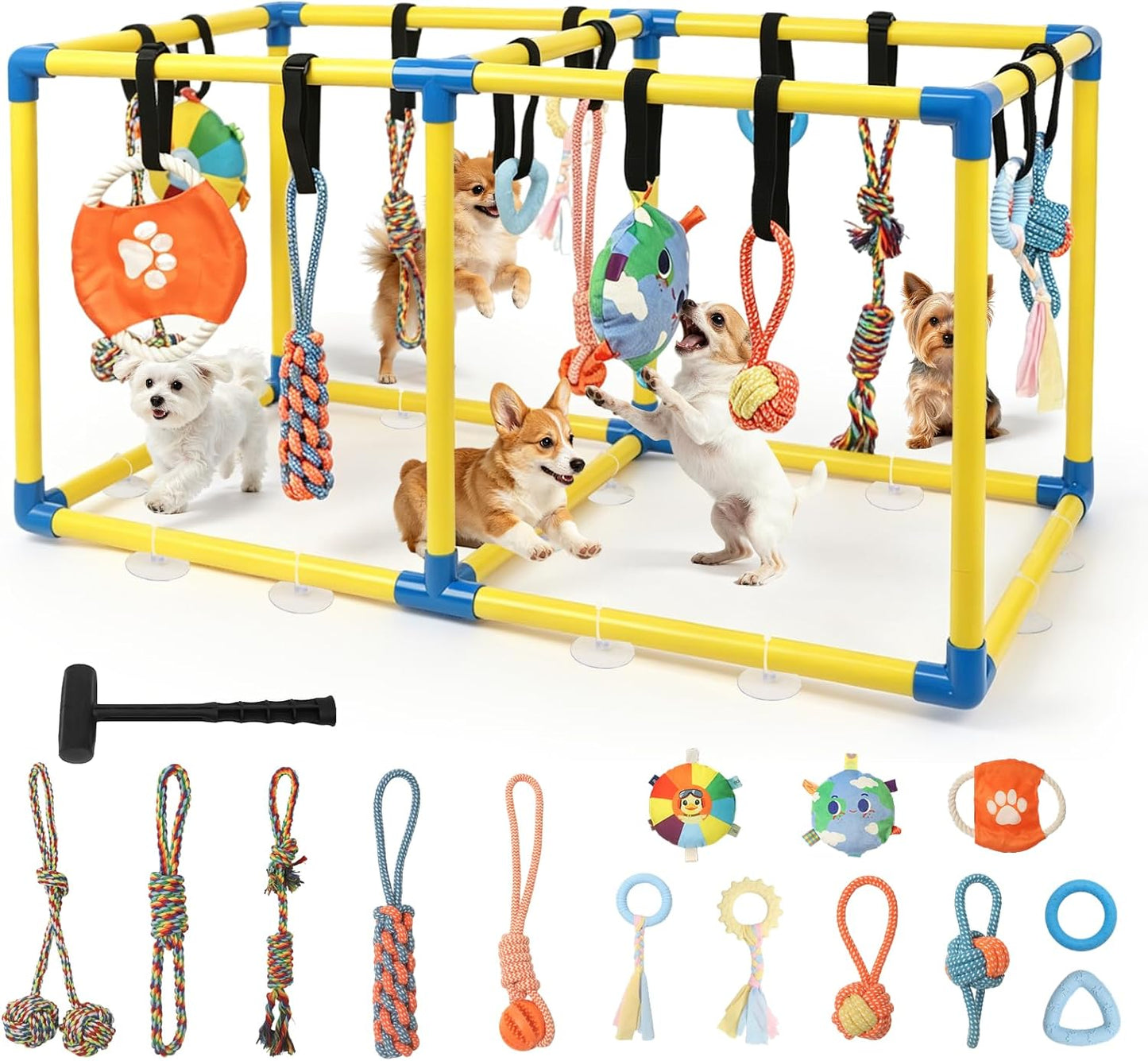 XIAPIA Gimnasio para cachorros con 14 juguetes colgantes, gimnasio...