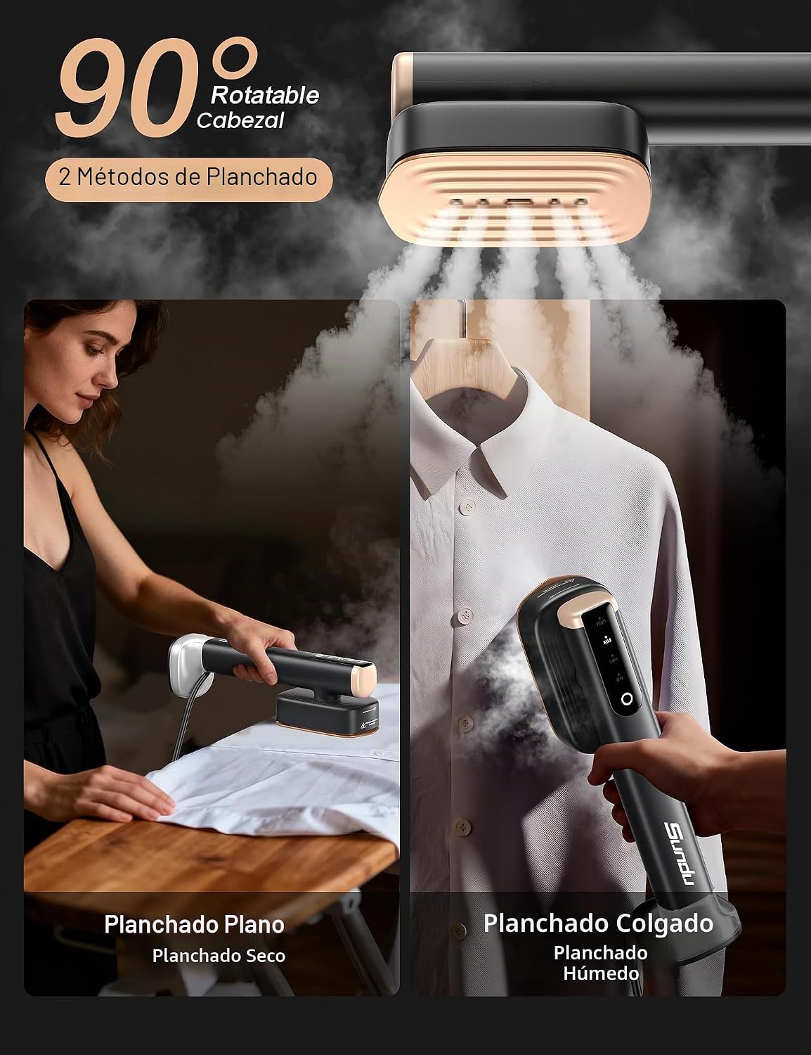 Sundu Vaporizador de viaje para ropa, vaporizador portátil de mano,...