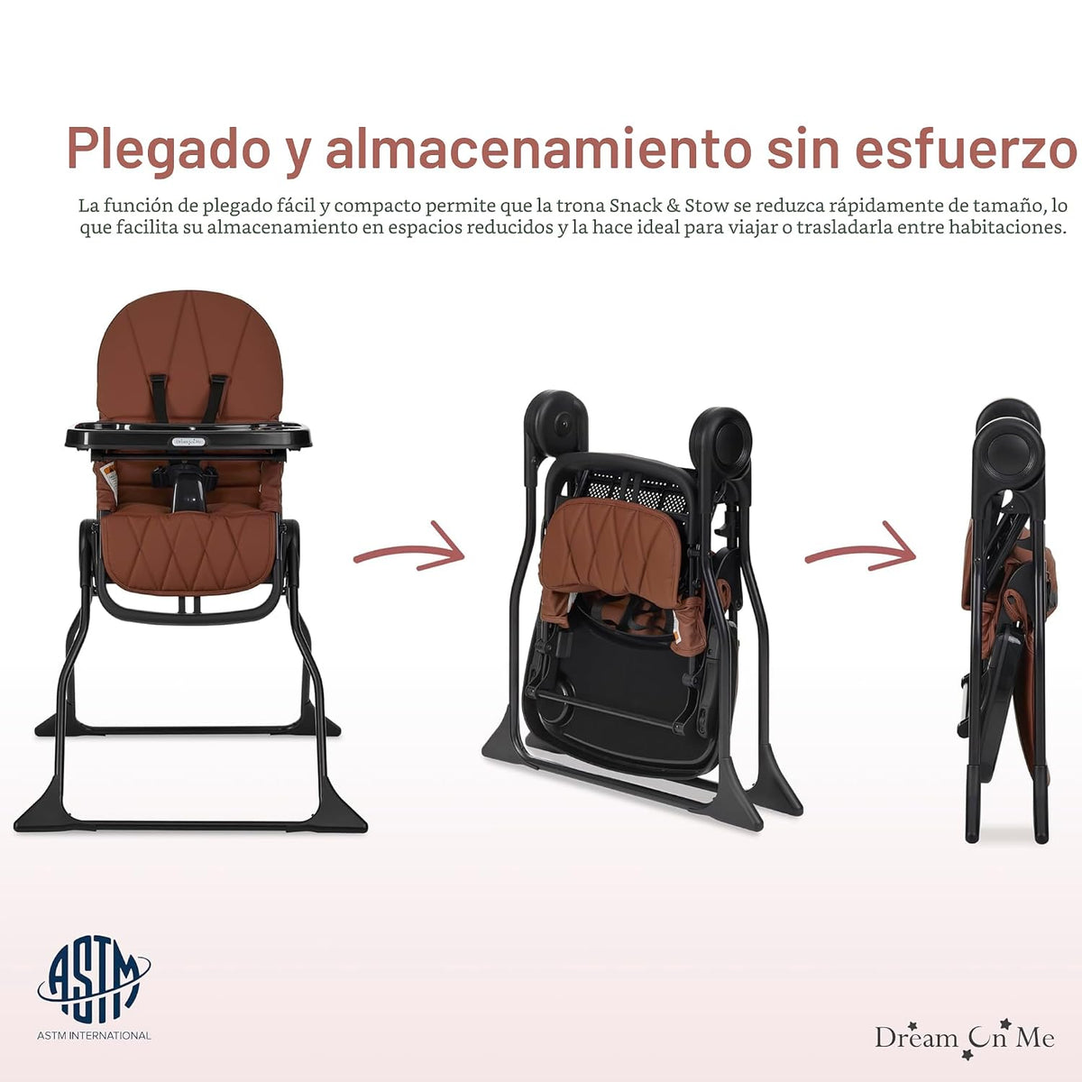 Dream On Me Silla alta para merienda y almacenamiento | Silla de al...