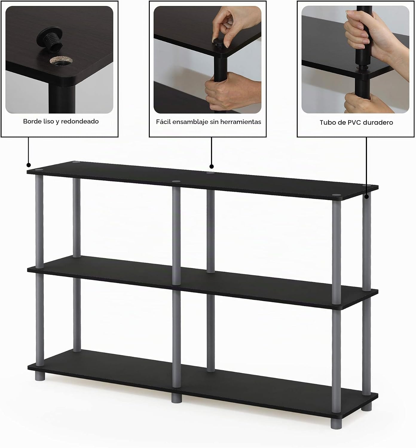 Furinno TURN-N-TUBE - Estantes de almacenamiento, Estante de libros...