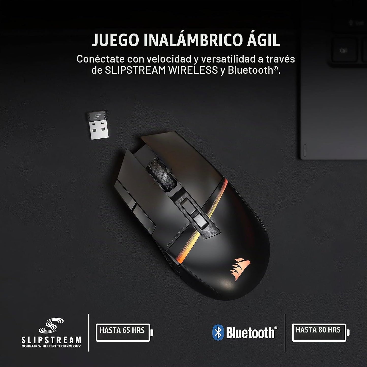 Corsair DARKSTAR - Mouse inalámbrico RGB para juegos MMO, MOBA - 26...