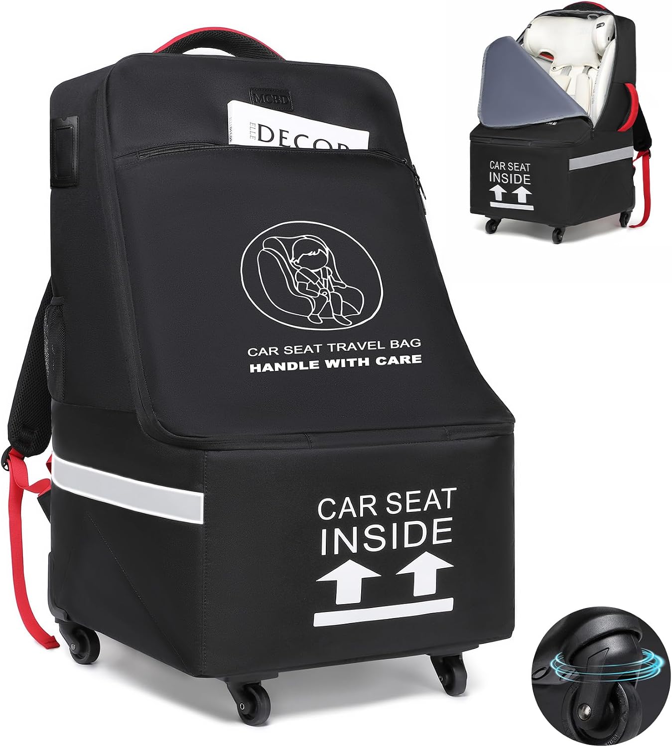 MCBD Bolsa de viaje para asiento de automóvil para avión, mochila p...