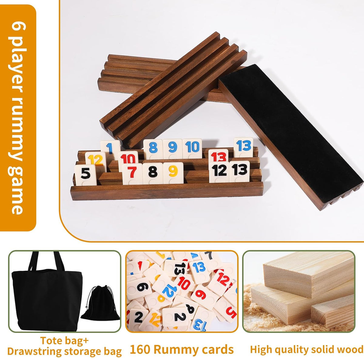 Wahartoly Rummy Cube Game Original - Juego de Cubos Rummy para 2-4...