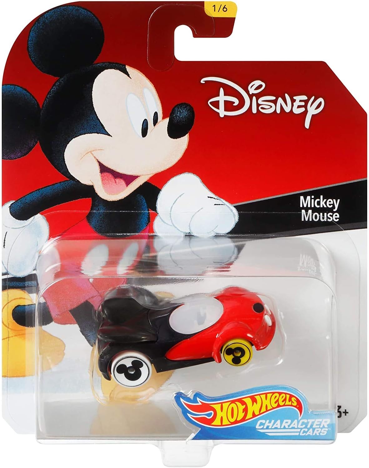 Hot Wheels Disney Mickey Mouse Vehículo de personaje a escala 1:64