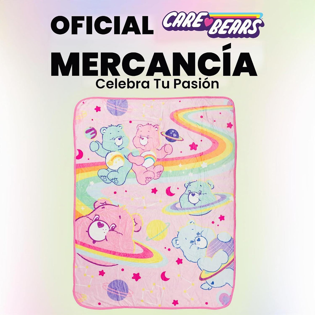 Silver Buffalo Care Bears Rainbow Cosmic Space - Manta de forro pol...