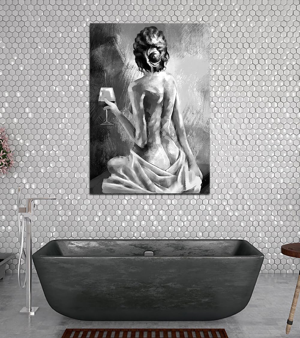Yeesjoee Arte abstracto de pared sexy para mujer, impresión en lien...