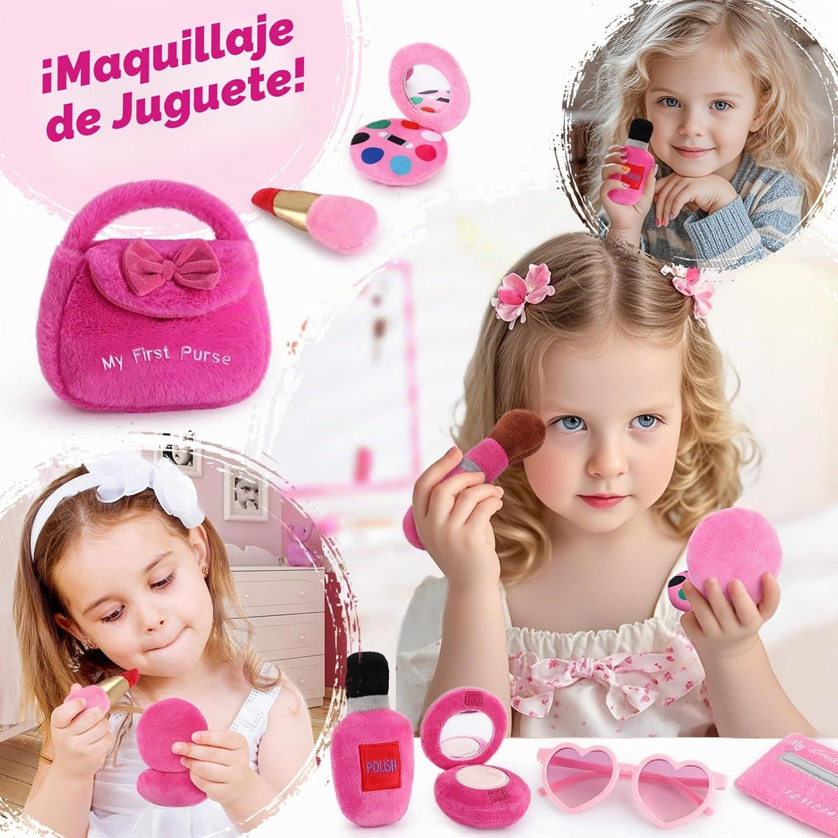 Golray Bolso de Peluche para Niñas Pequeñas Juguete de Juego de Sim...