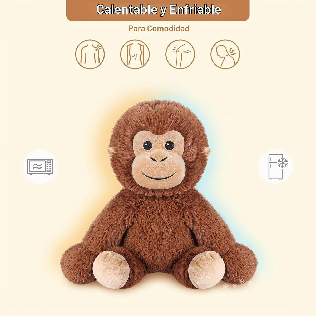SuzziPals Almohadilla térmica para animales de peluche, peluche de...