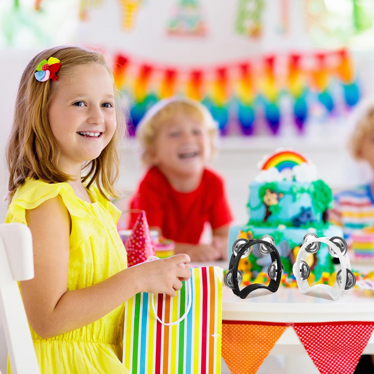 Paquete de 30 panderetas para niños y adultos, 4 campanas de mano,...
