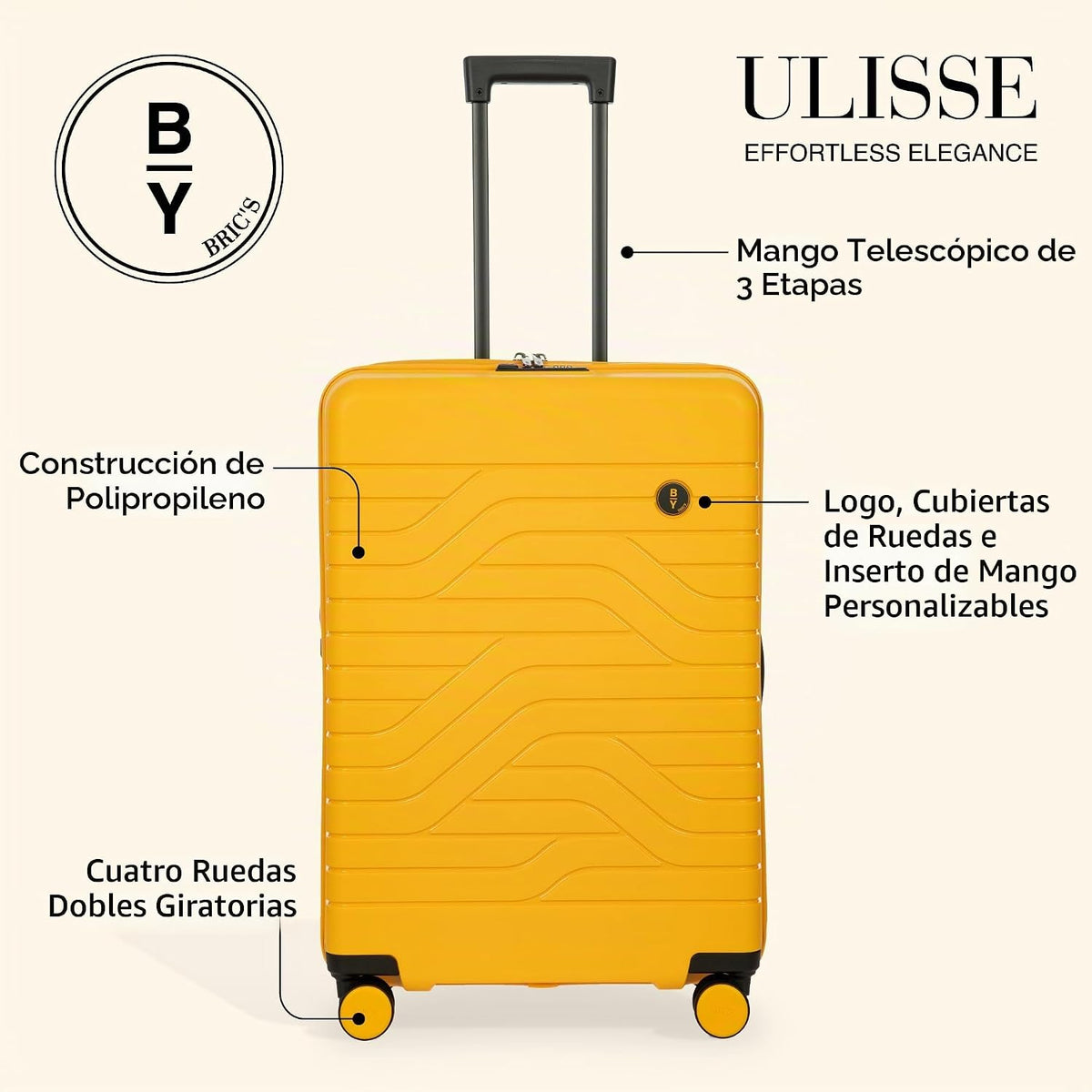Bric's B|Y Ulisse Maleta Spinner, mango, 28 pulgadas