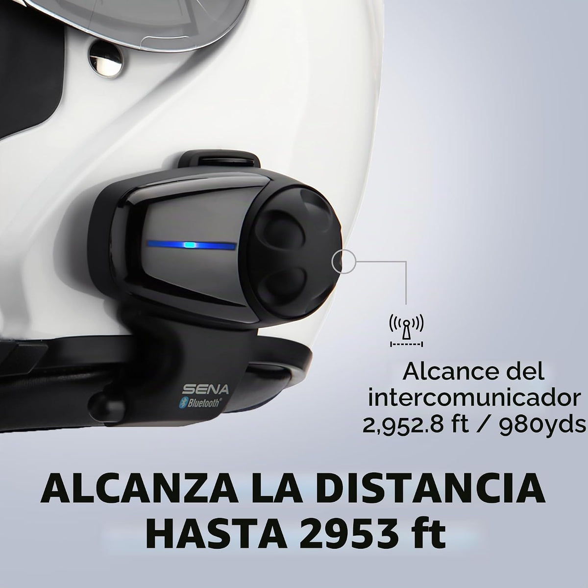 Sena SMH10-10 Sistema de Comunicación de Auriculares de Diadema Blu...