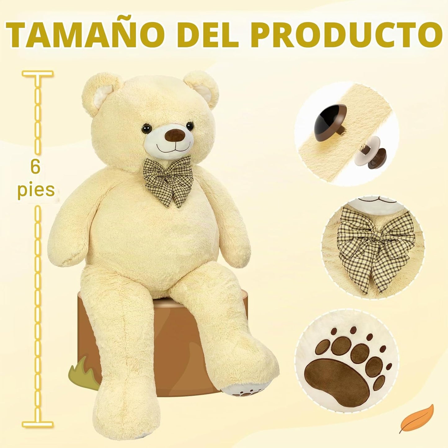 Karister Oso de peluche gigante de 6 pies, Animal de peluche, Oso d...