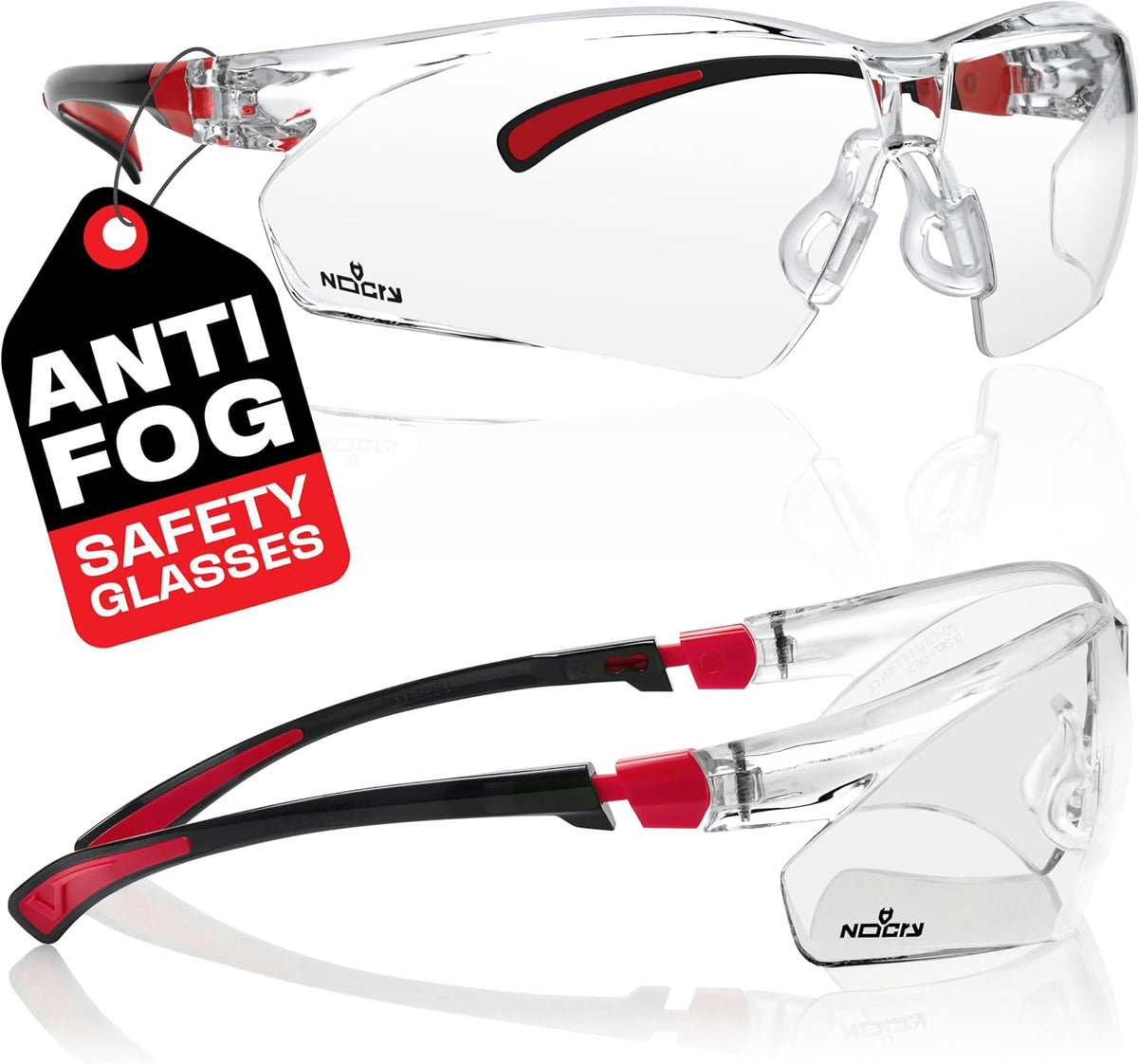 NoCry Gafas de seguridad transparentes para hombres y mujeres con l...
