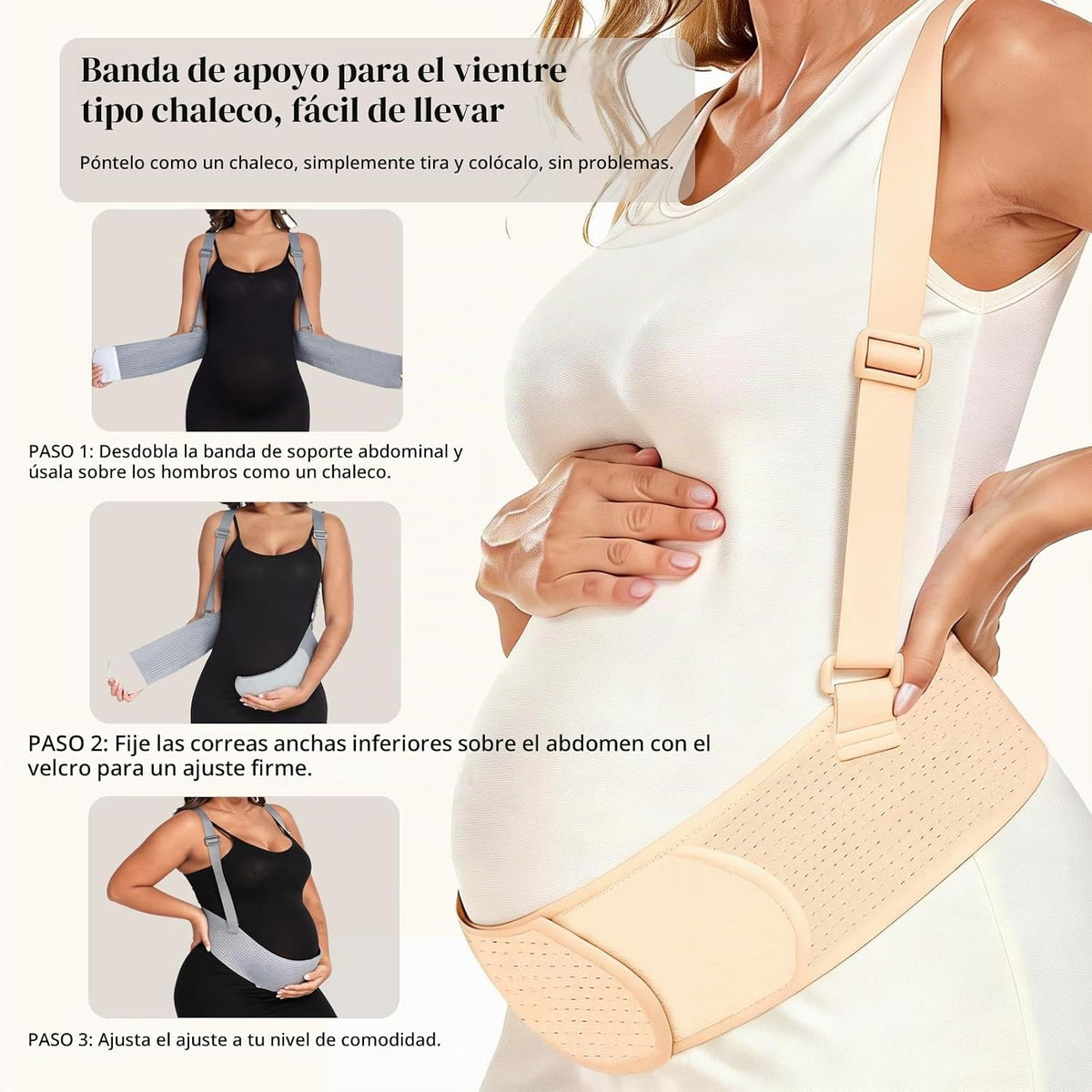 Bandas de vientre para embarazadas y embarazadas, cinturón de apoyo...