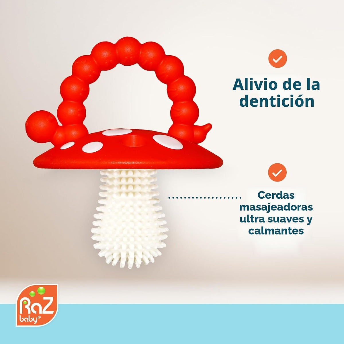 RaZbaby - Mordedor de silicona suave para bebés de 3 meses o más, c...