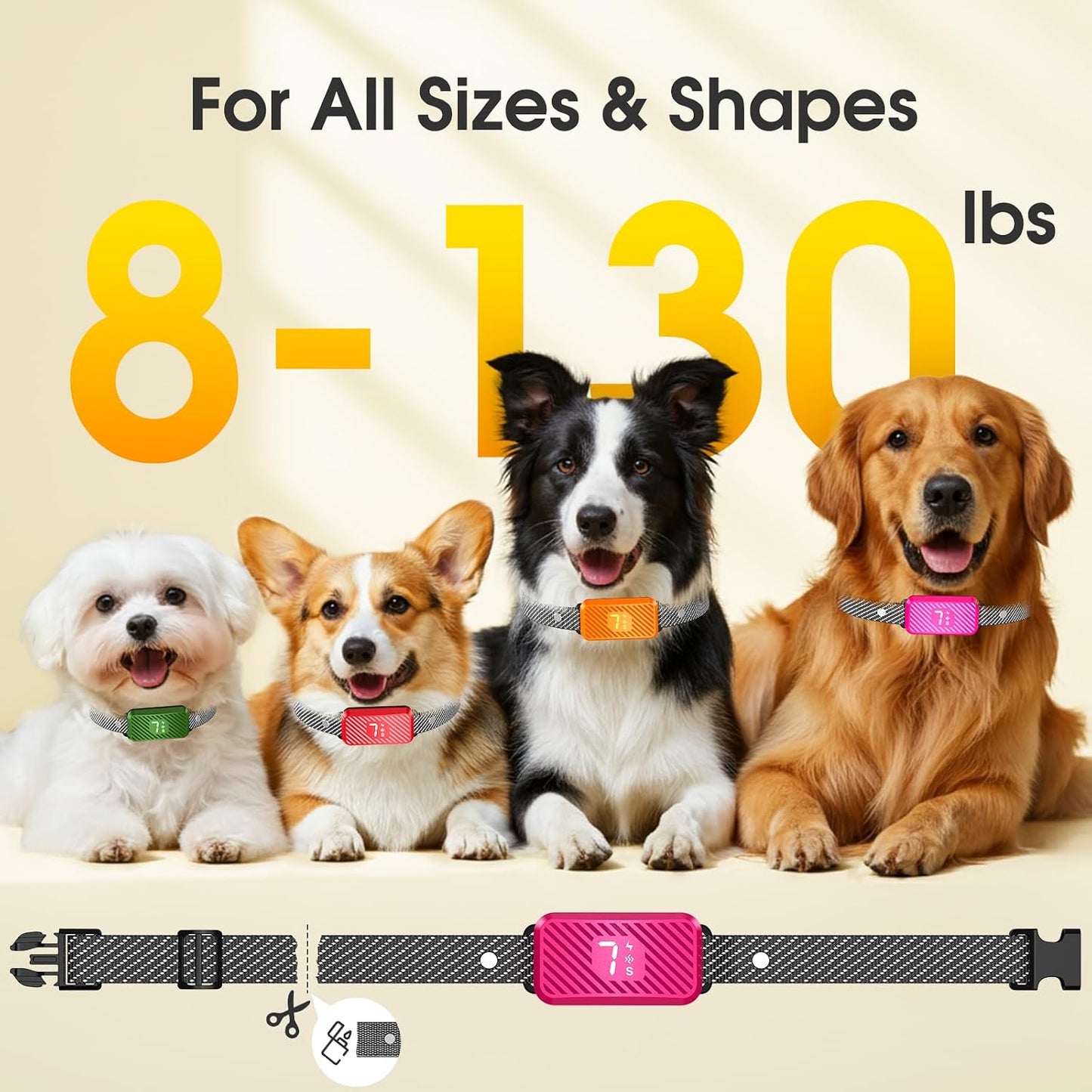KJKZO Collar antiladridos para perros grandes, medianos y pequeños,...
