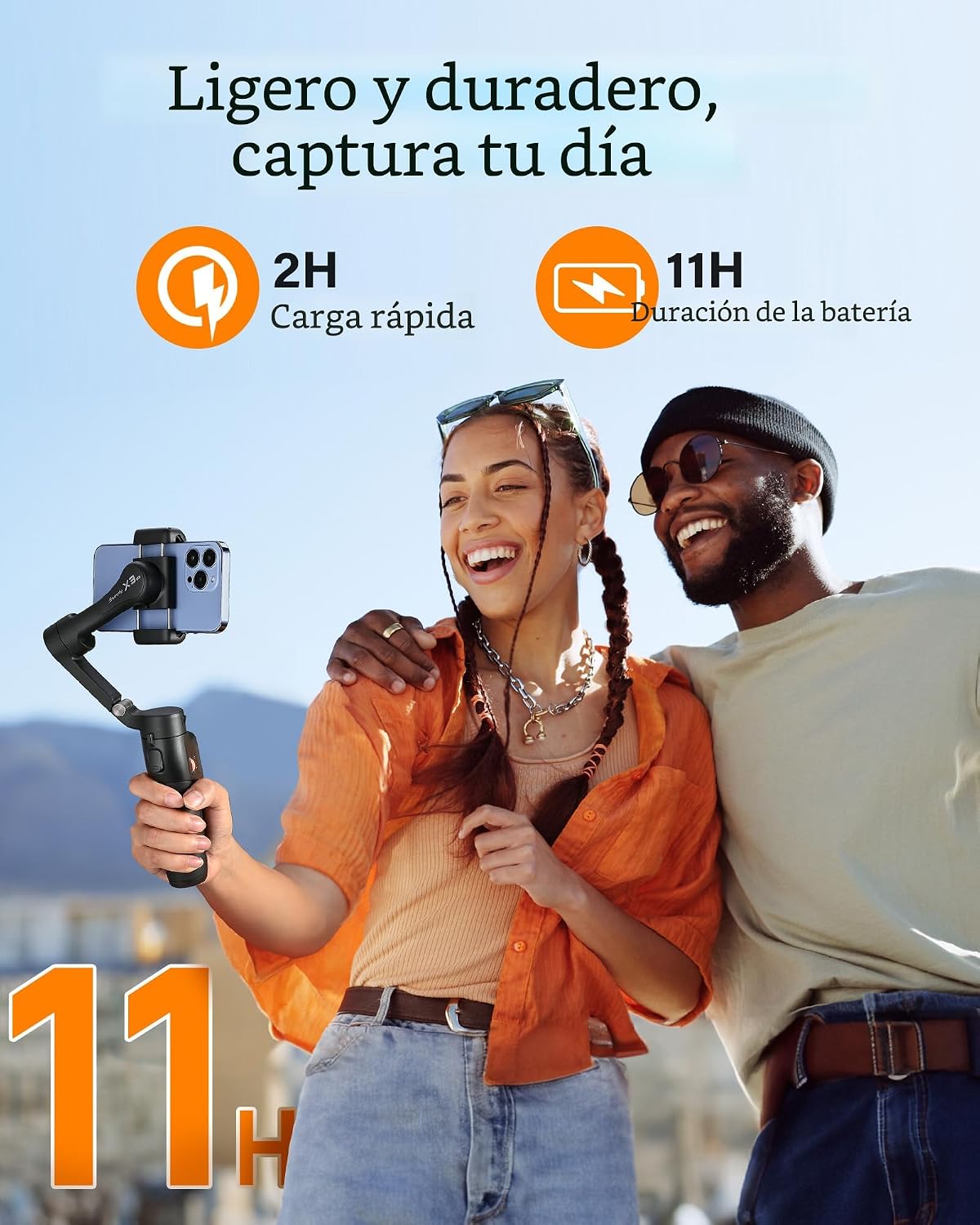 Estabilizador de cardán iSteady X3 SE Plus de hohem para iPhone, ca...