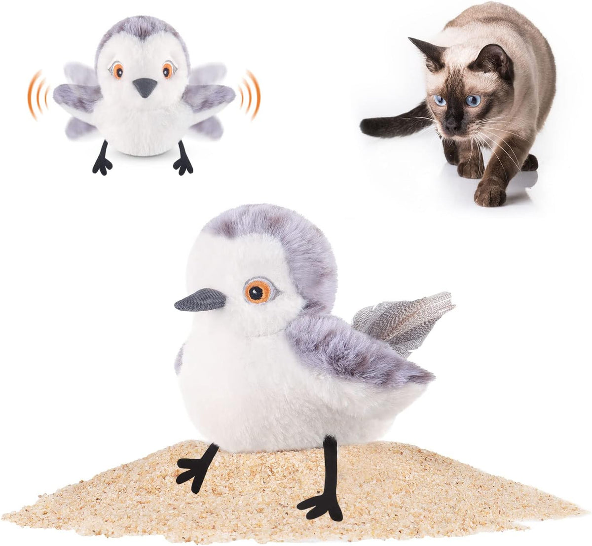 Potaroma Juguetes para Gatos Ave Flapping (No Vuela), Canturreo Rea...