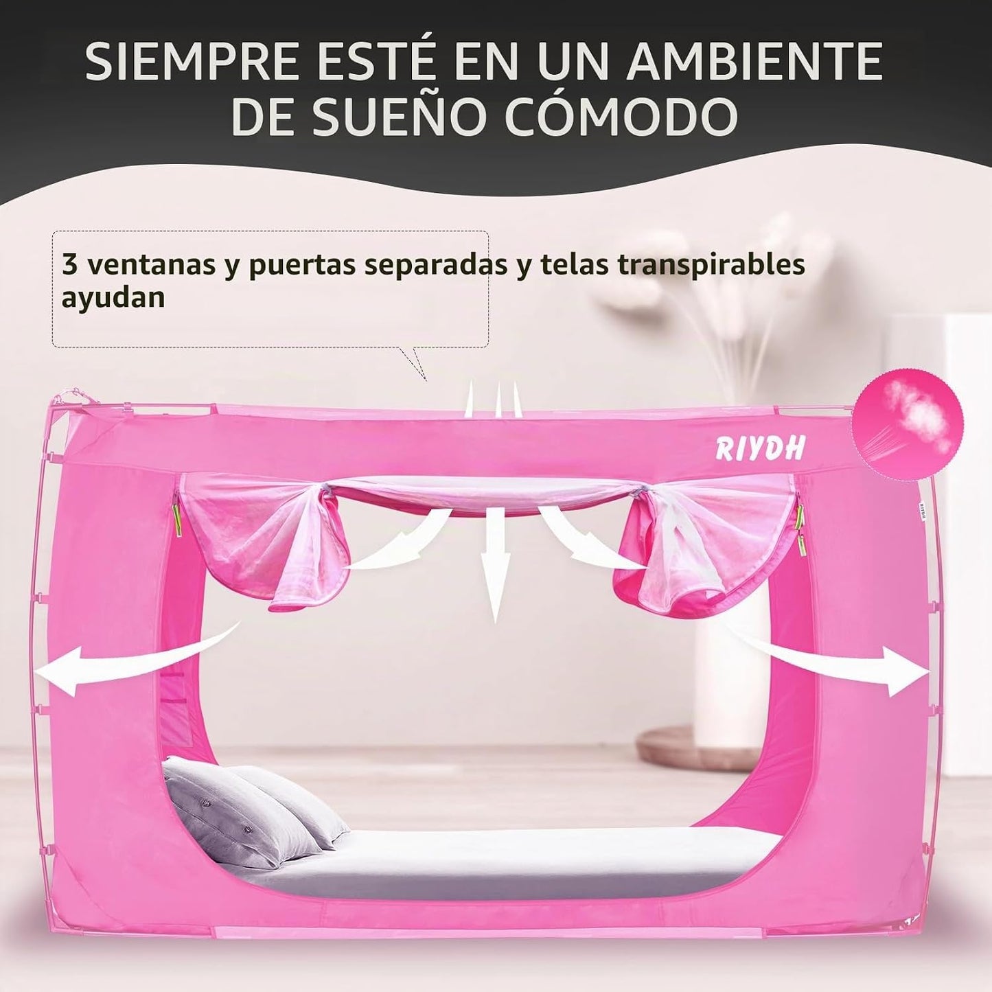 Tienda de campaña con dosel para cama para adultos y niños, tamaño...