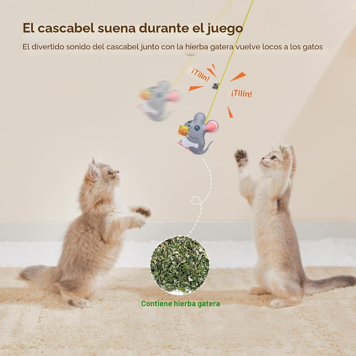 Potaroma Juguetes Interactivos de Plumas para Gatos 5 Piezas, Tease...