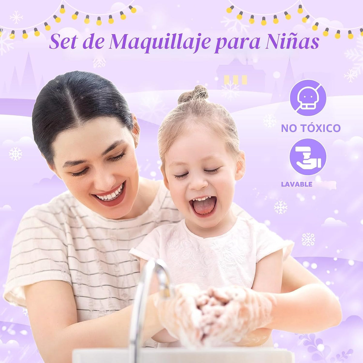Kit de maquillaje de 57 piezas para niñas, juego de maquillaje cosm...