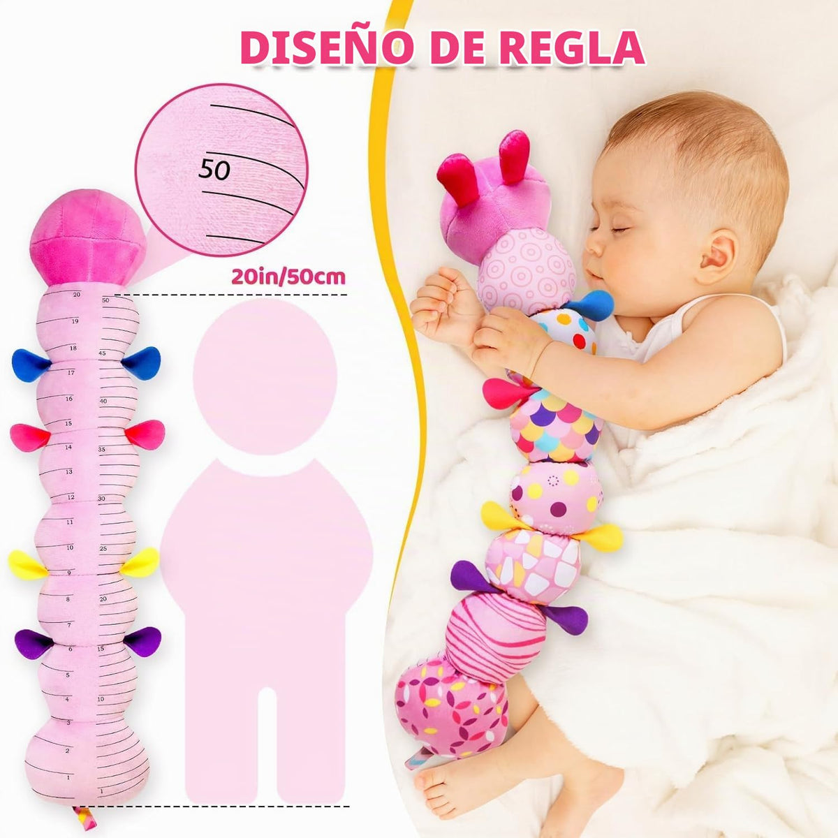 Juguetes sensoriales de oruga para bebés de 0 a 6 a 12 meses | Jugu...