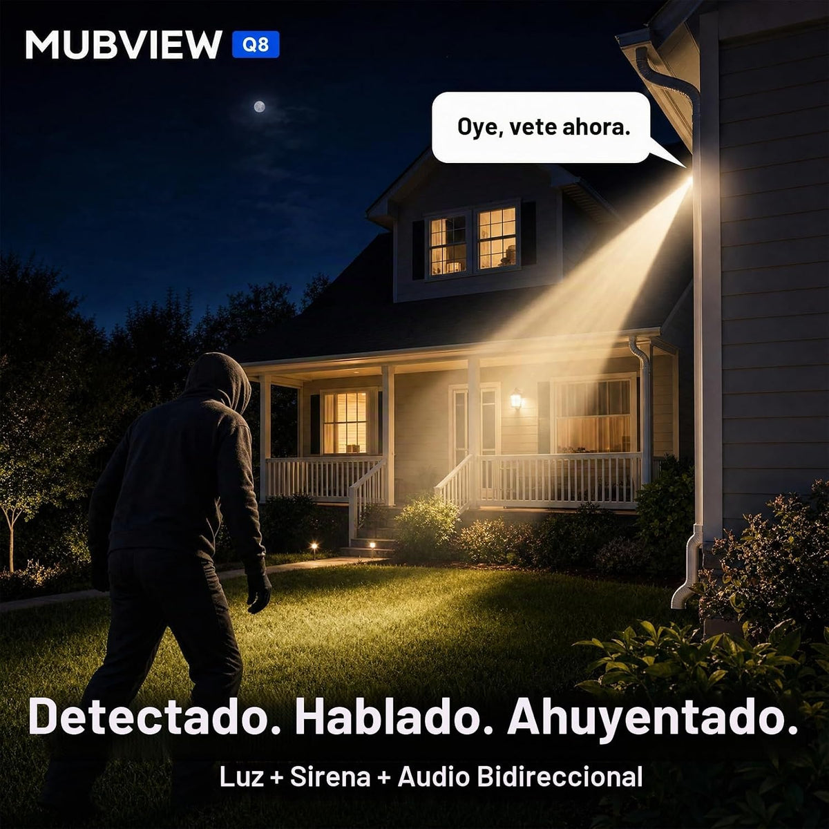 MUBVIEW Cámara de seguridad inalámbrica para exteriores con grabaci...