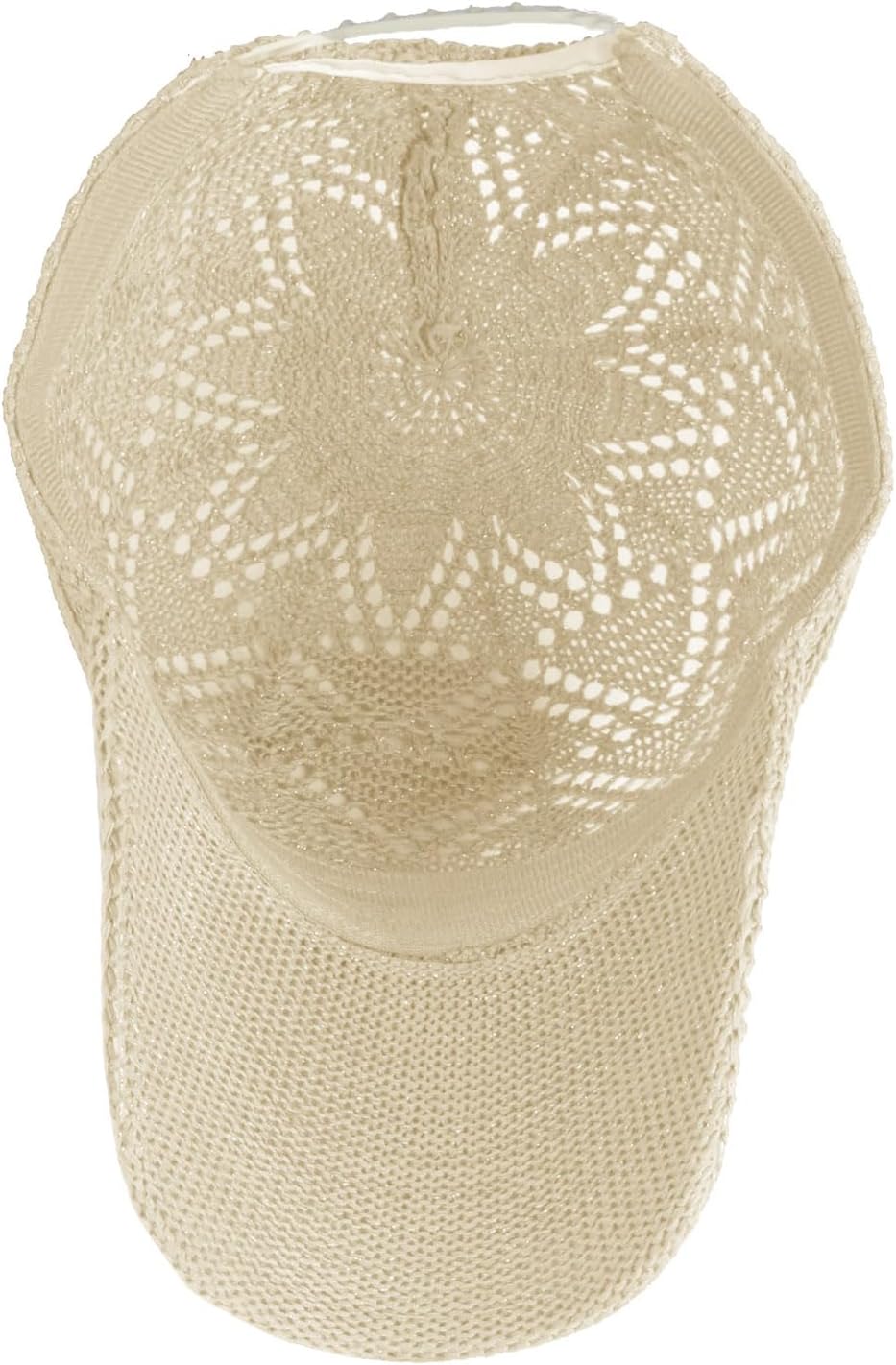 FASHIXD Gorra de béisbol de malla tejida para mujer, de hilo de ver...