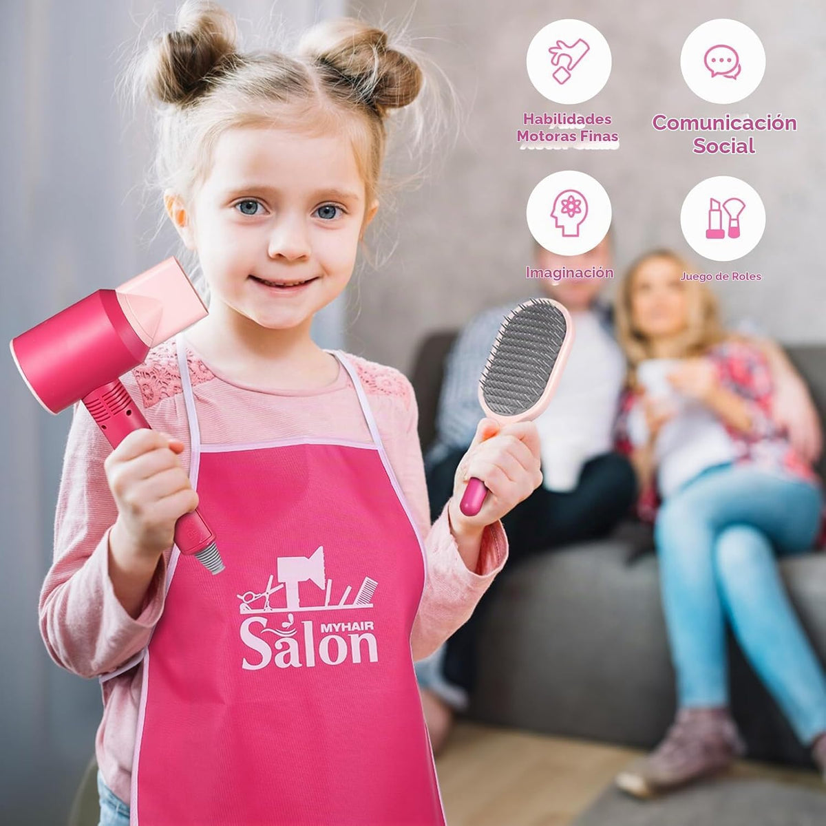 GAGAKU Juguetes de Peluquería de Juguete para Niñas, Maquillaje de...