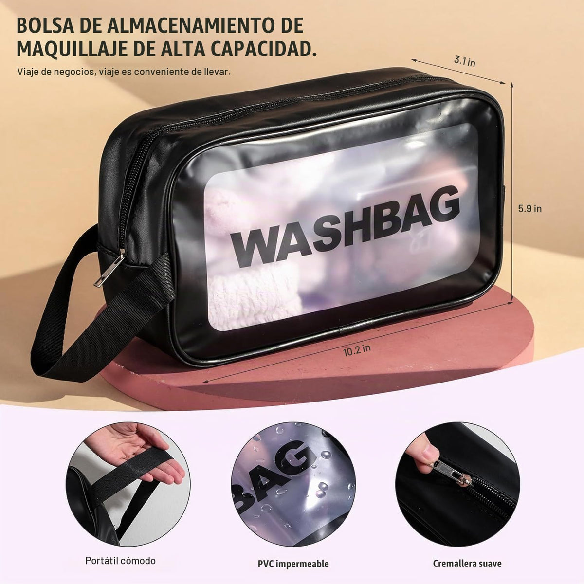 HGHDBT Juego de 57 brochas de maquillaje negras profesionales con e...