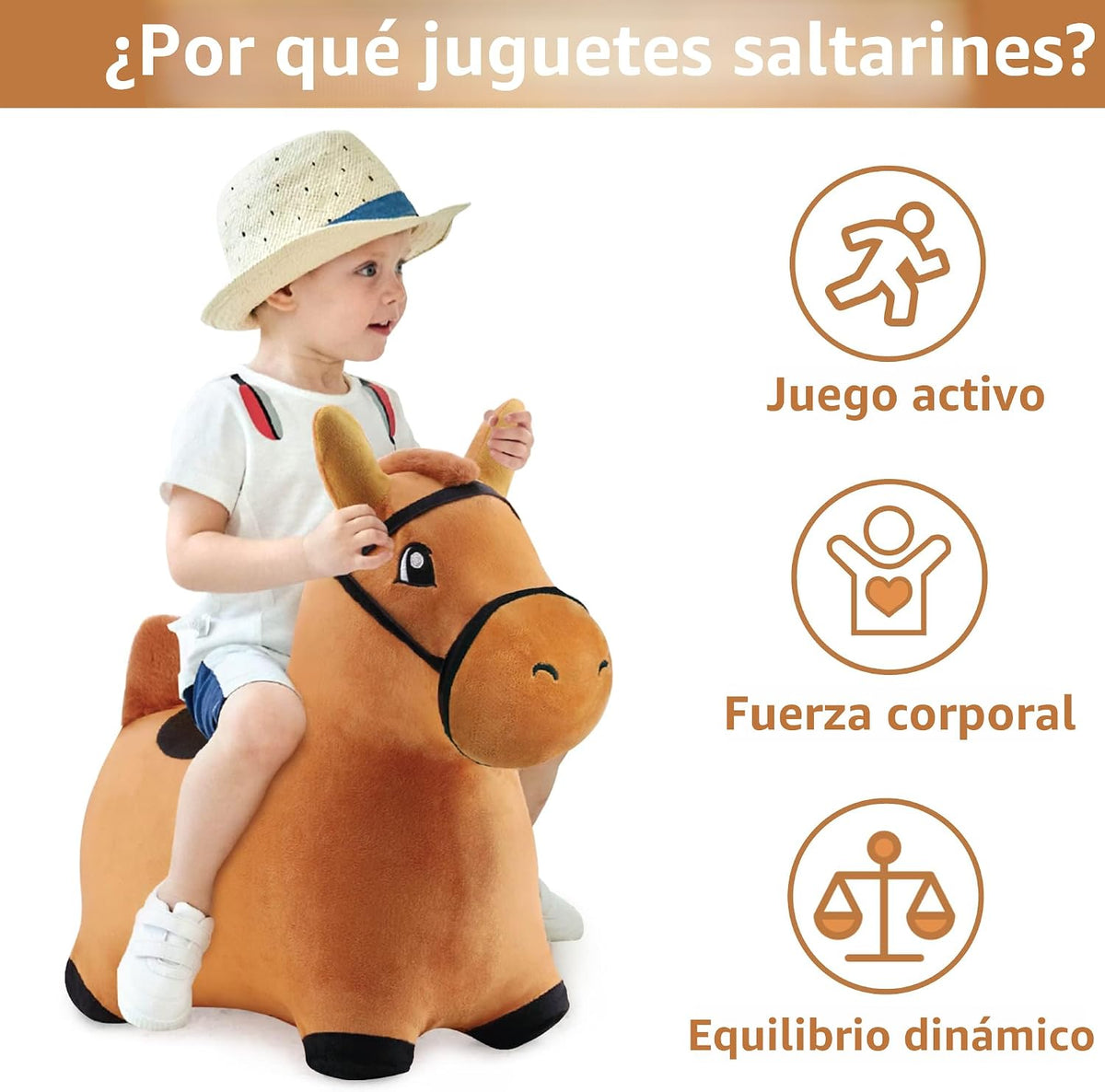 Hopping Horse, iPlay, iLearn caballo saltarín, inflable, juguetes d...