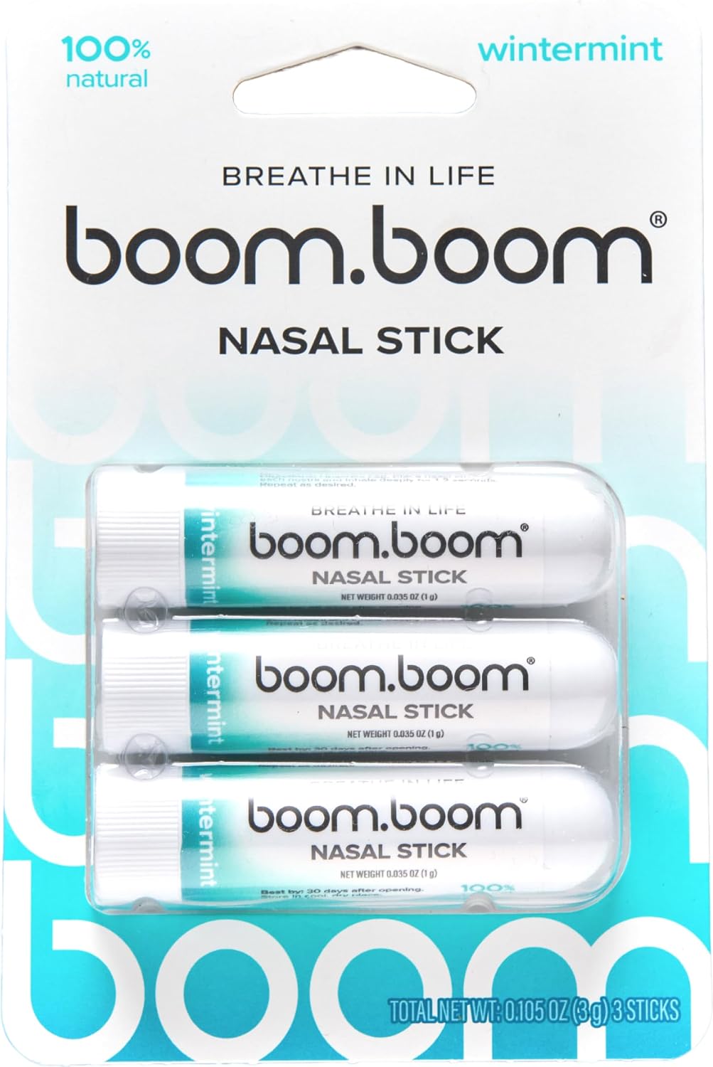 BoomBoom Barra nasal, aceites esenciales + inhalador de mentol, men...