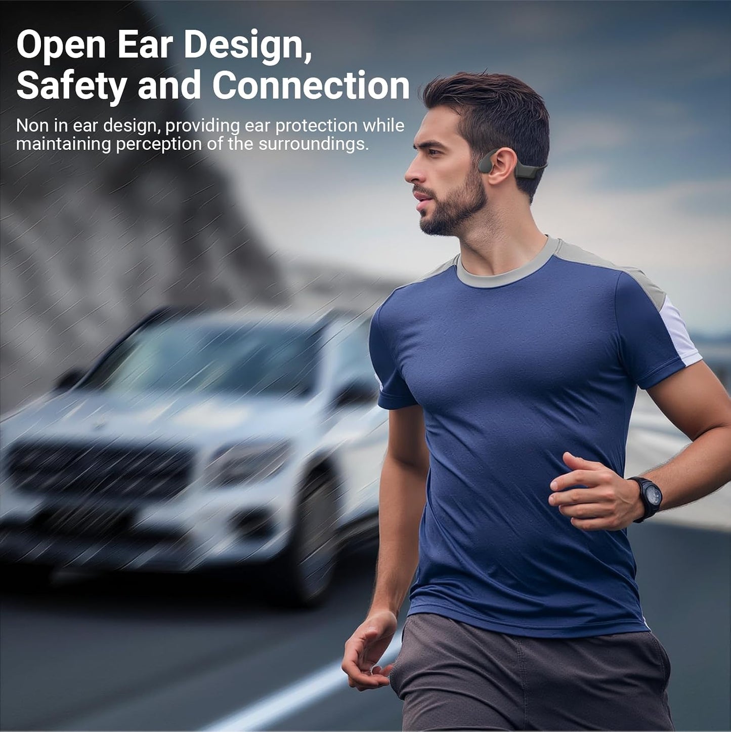 Gelecek Nuevos auriculares de conducción ósea, Bluetooth 6.0, IPX5...