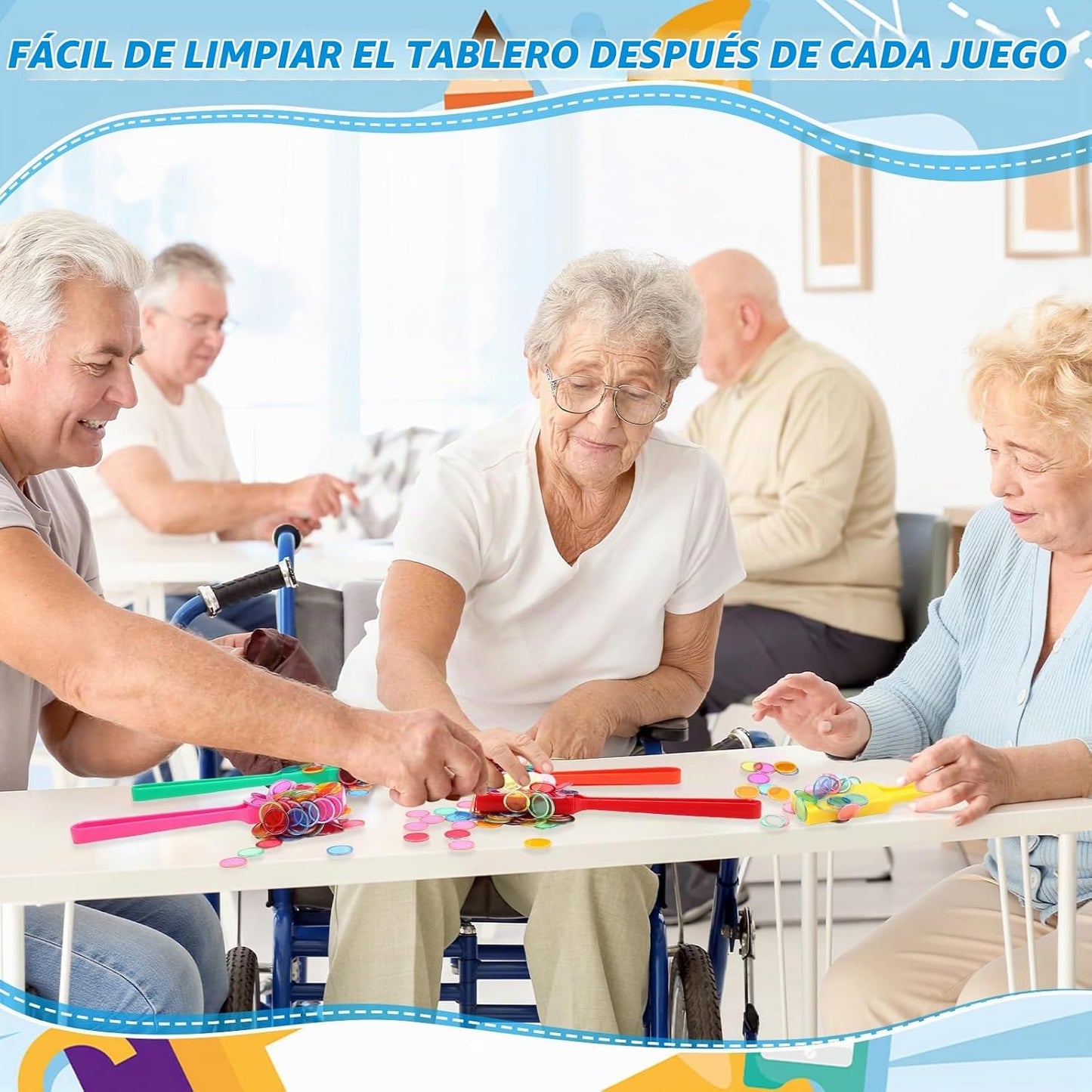 Sanwuta Varitas magnéticas de bingo de 12 colores, 350 fichas metál...