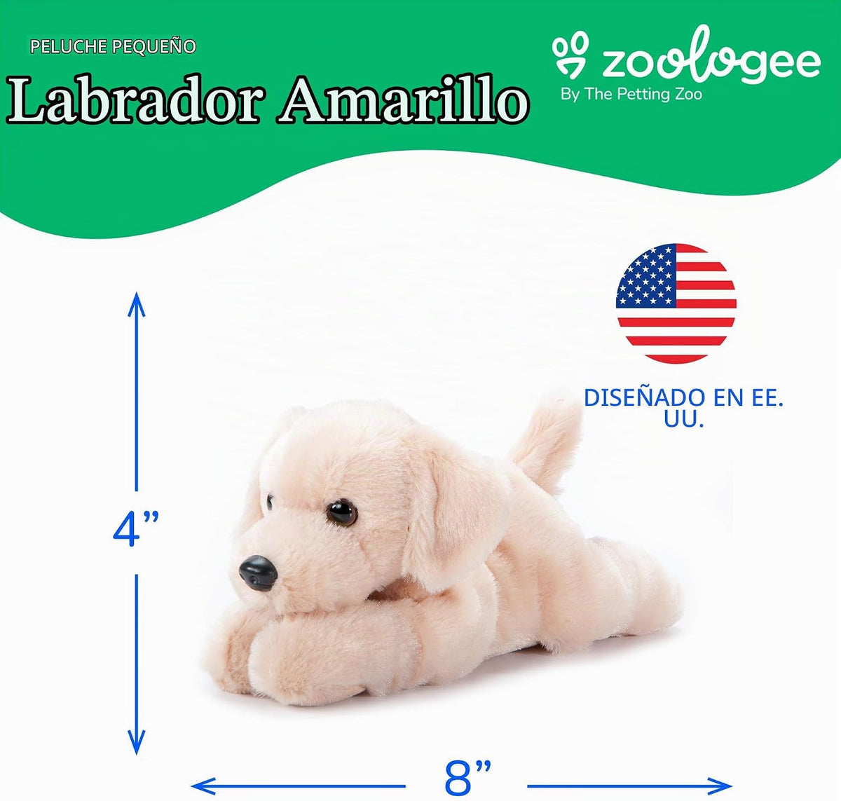 The Petting Zoo Peluche de perro Labrador amarillo, regalos para ni...
