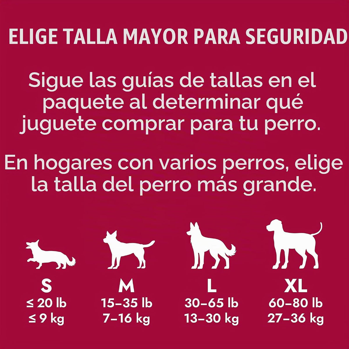 KONG Goodie Bone, juguete de goma natural, rojo, para perros extra...