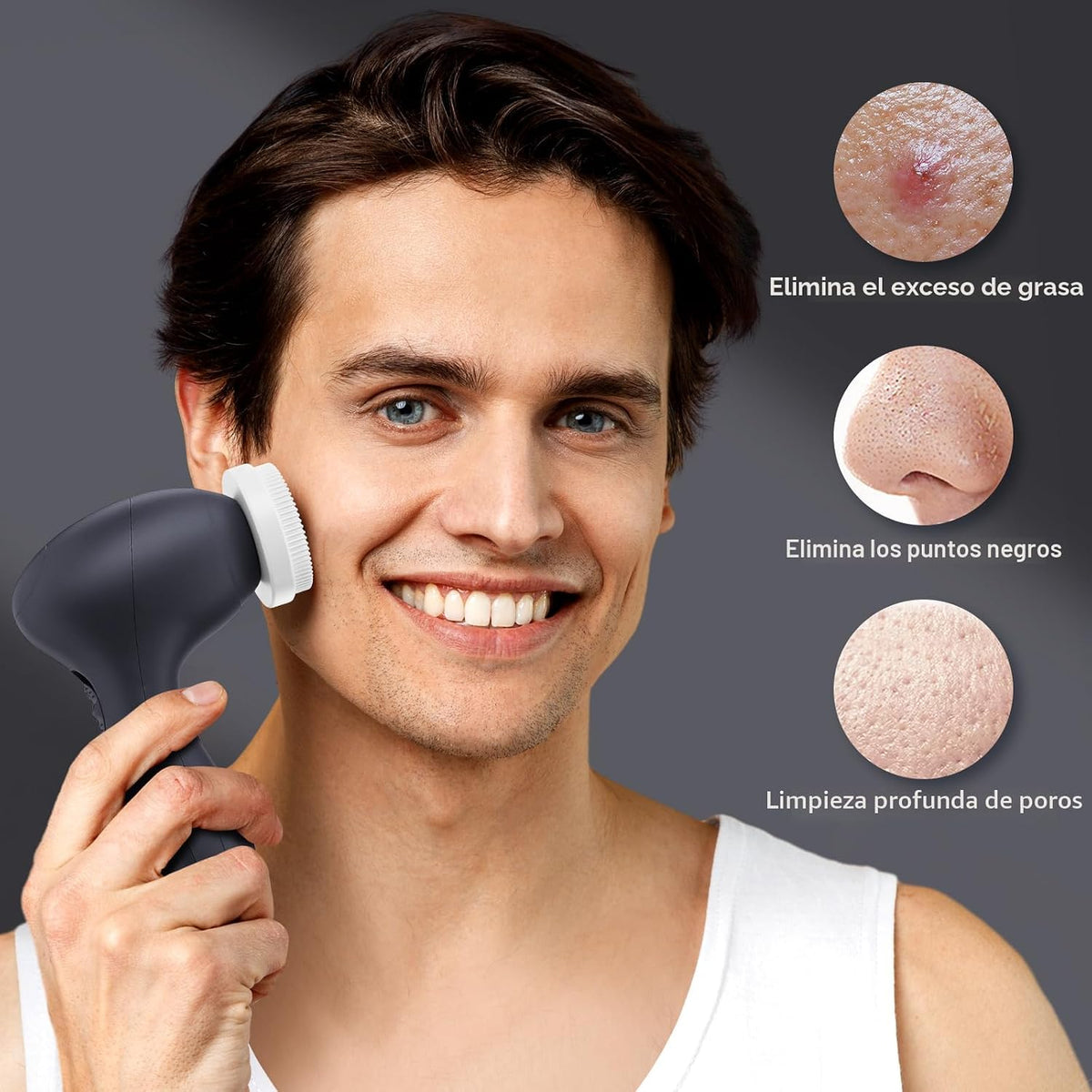 COSLUS Cepillo de Limpieza Facial Exfoliante Facial de Silicona: Di...