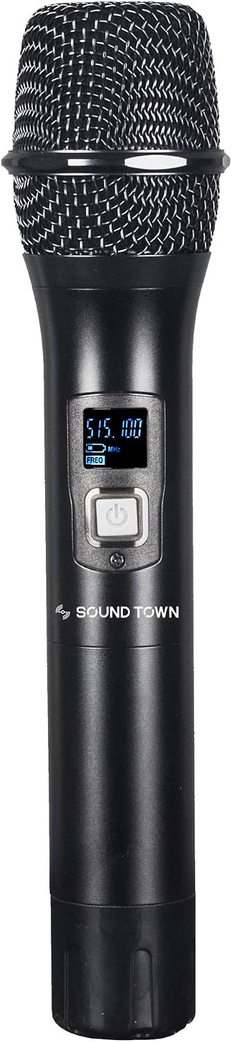Sistema Sound Town de micrófono inalámbrico UHF de metal de 200 can...