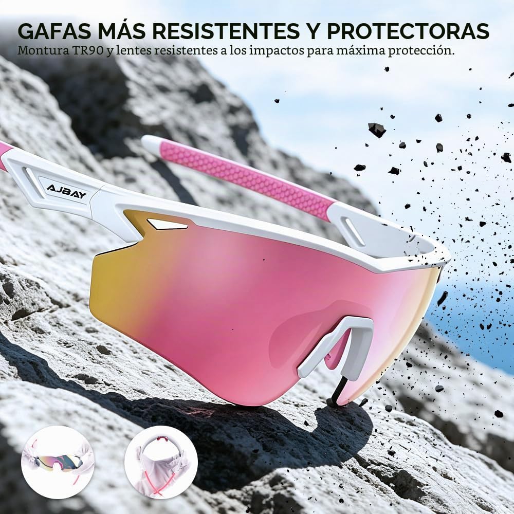 AJBAY Lentes de sol deportivos polarizados para hombres y mujeres,...
