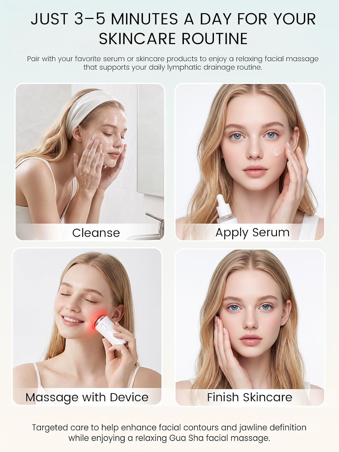 Masajeador facial al vacío 4 en 1 para lifting, esculpir y reafirma...