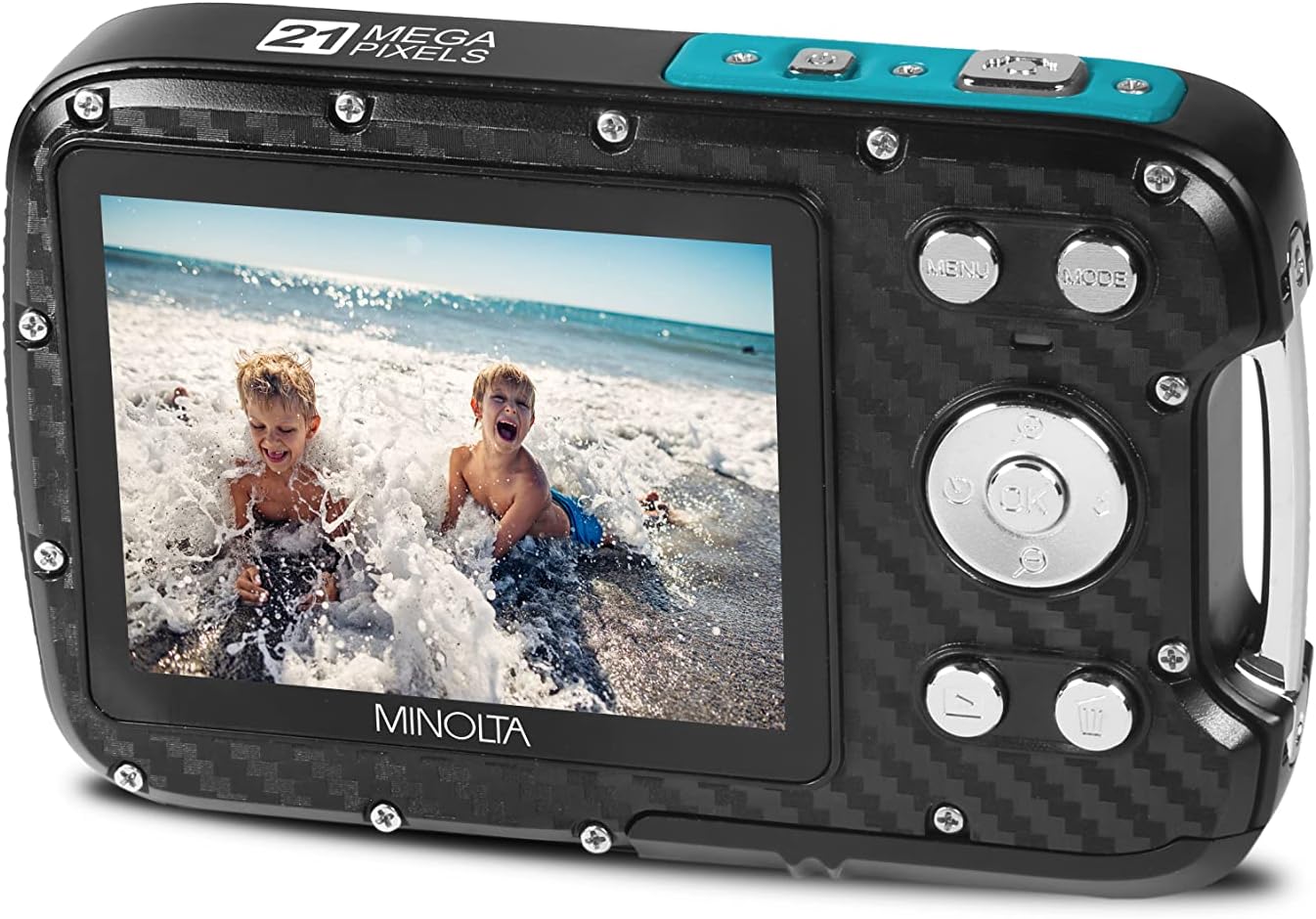 Minolta MN30WP - Cámara digital impermeable de 21 MP \/ 1080P HD (v...