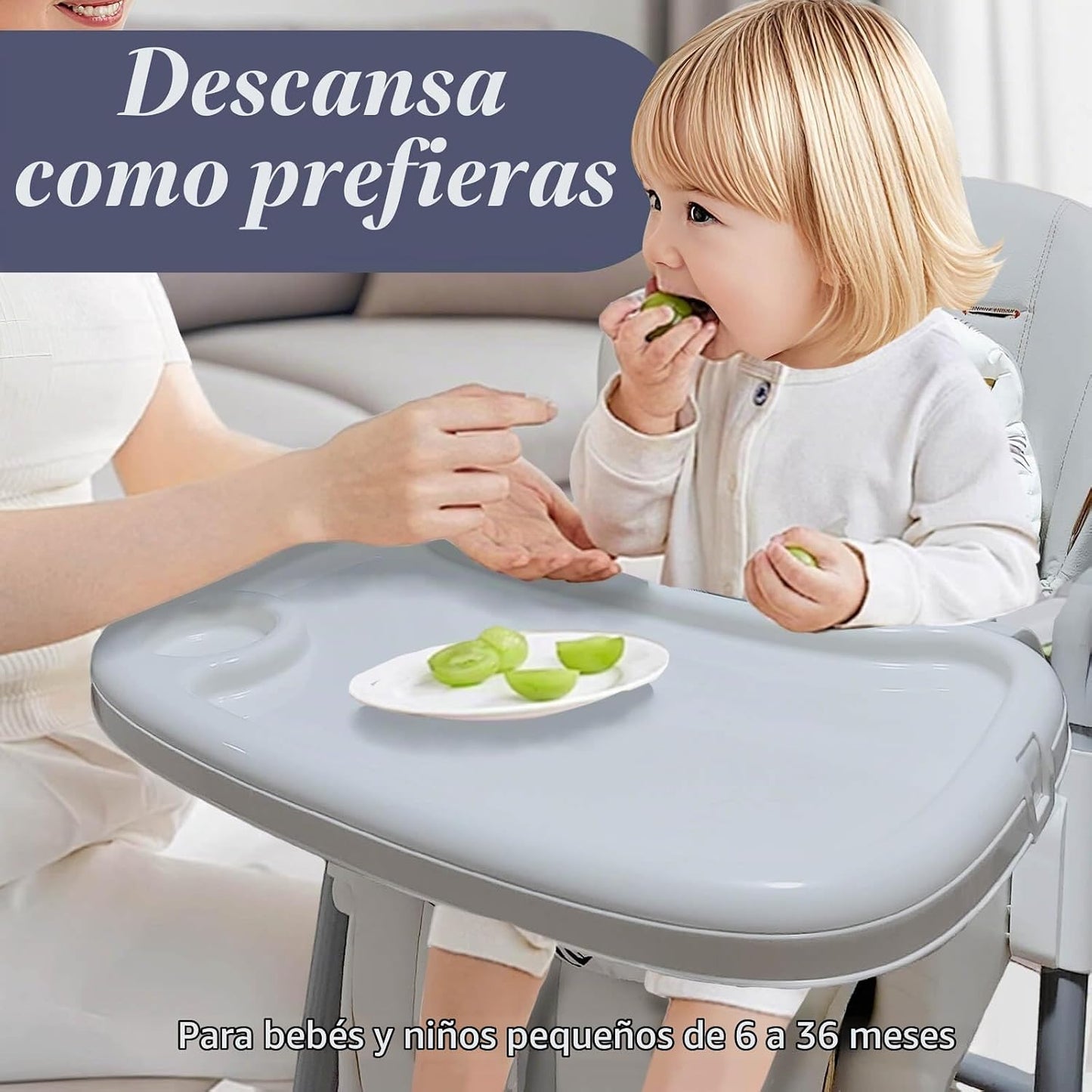 UMGOOGOO Trona multifuncional todo en 1 para bebé con columpios par...