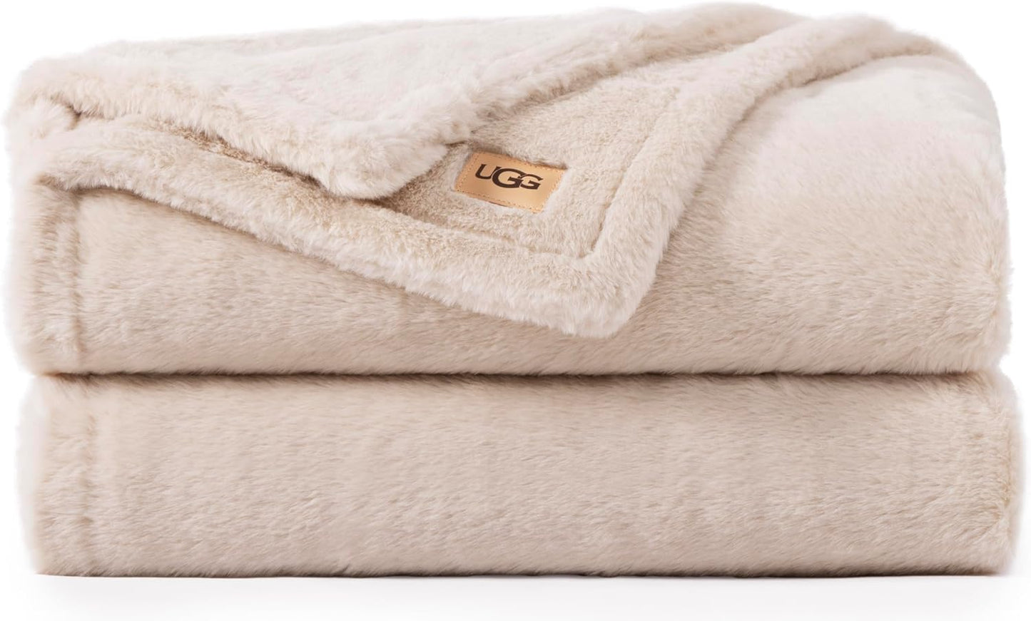 UGG Marcella - Manta para sofá, 50 x 70 pulgadas, color crema (aren...