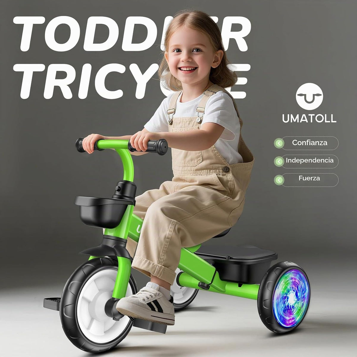 Umatoll Triciclo para niños pequeños de 2 a 5 años, Bicicleta ajust...