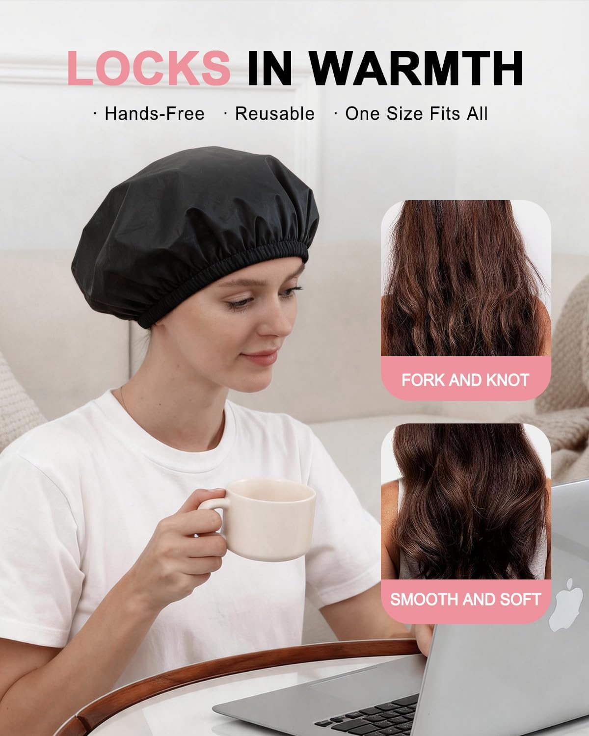 YIZIJIZI 2 tapas térmicas para el cabello de acondicionamiento prof...