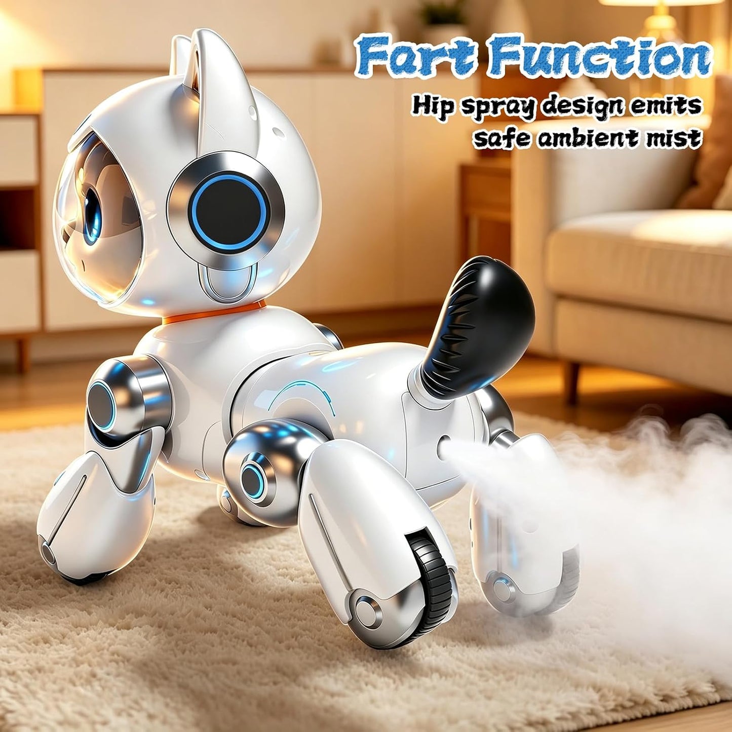 Eoyeskido Juguete robot inteligente programable para perro, 2.4 GHz...