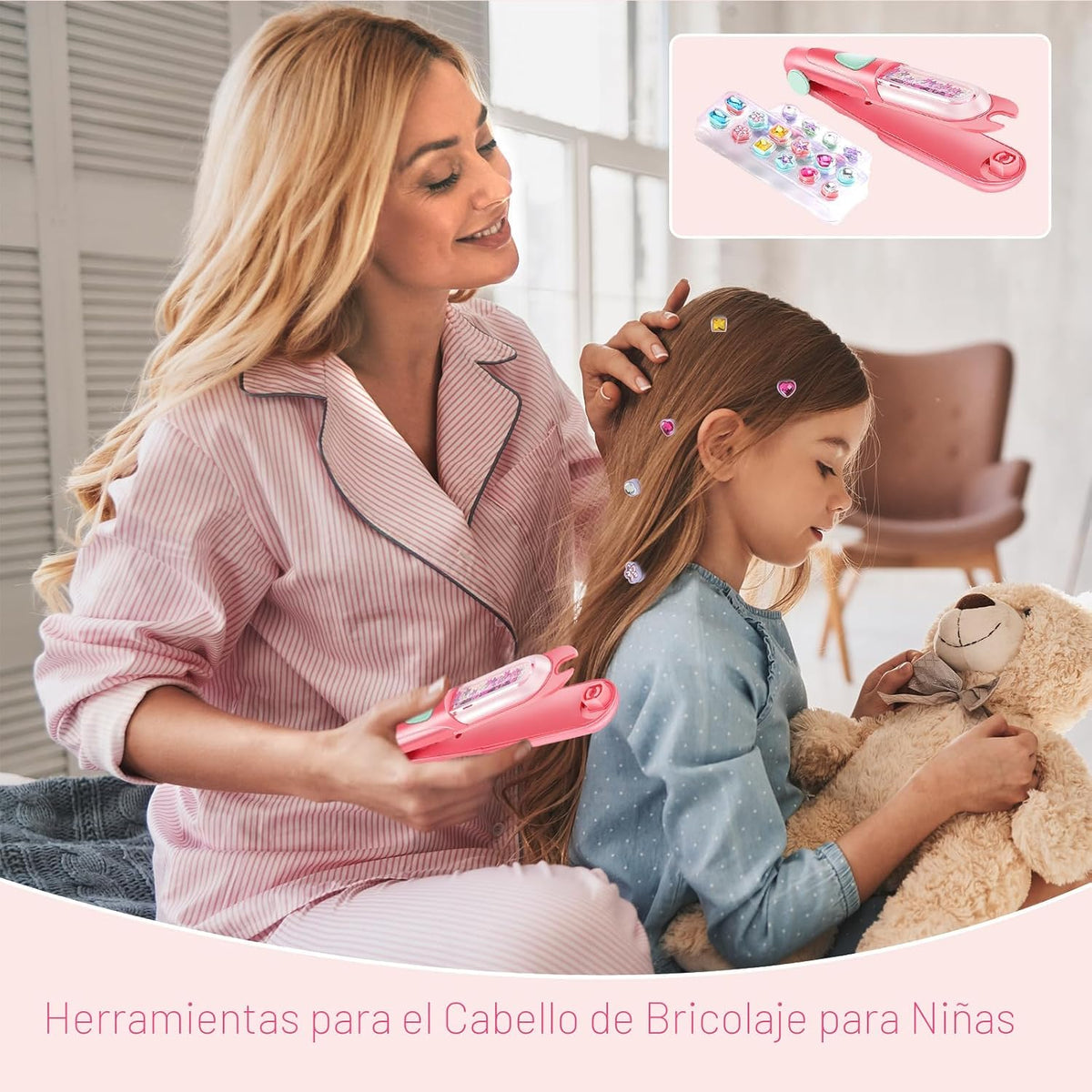 kidzkube Kit de sellos de gemas para el cabello, joyas brillantes p...