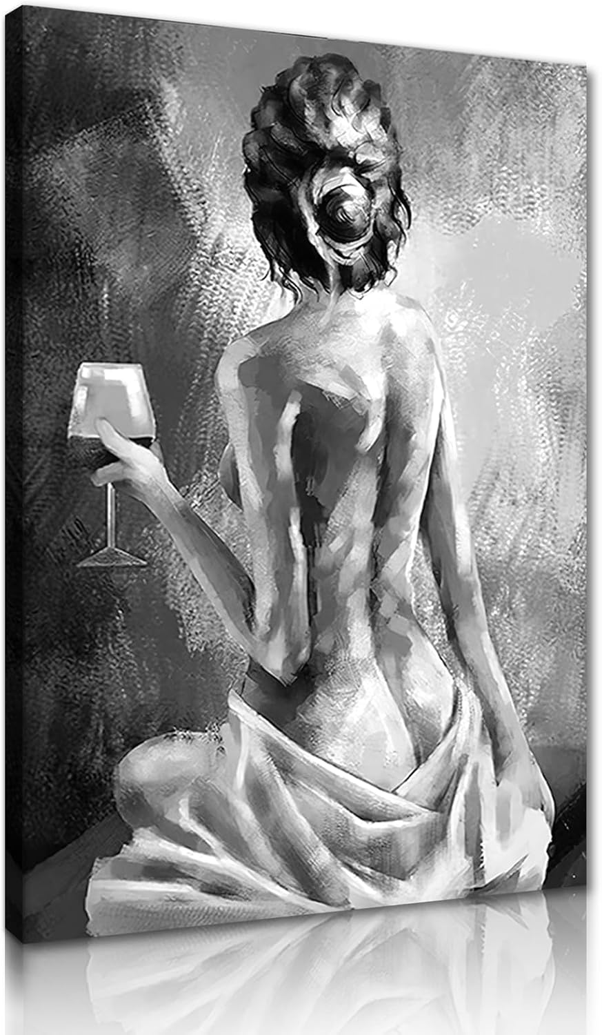 Yeesjoee Arte abstracto de pared sexy para mujer, impresión en lien...